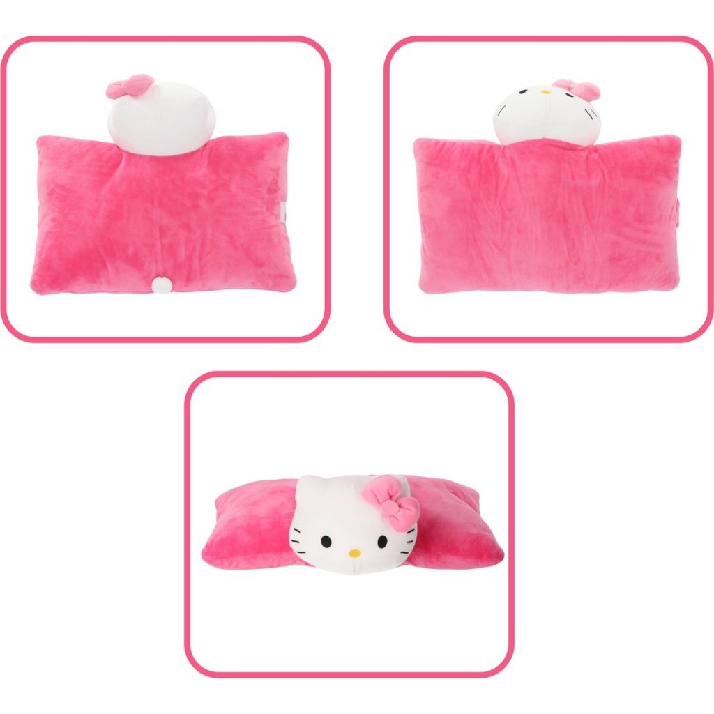 Hello Kitty Plush Pillow 45x28 cm Pink/White