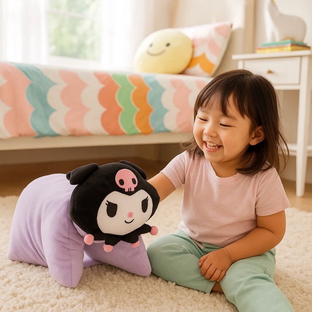 Hello Kitty Plush Cushion Kuromi 45x28 cm Black/Purple/White