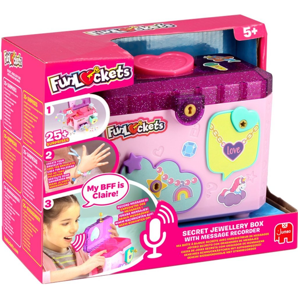 Jumbo FunLockets Secret Jewelry Box and Message Recorder - Creative Play Set