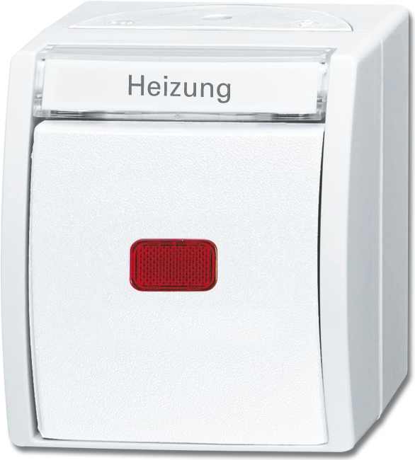 Busch-Jaeger Heating Emergency Switch Ocean Surface-Mounted White 2601/2 SKWNH-54