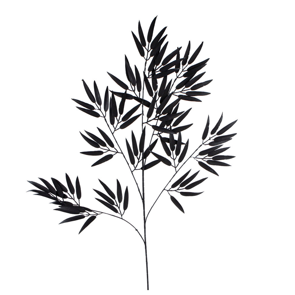 Artificial Bamboo Leaf Spray 98 cm Matte Black