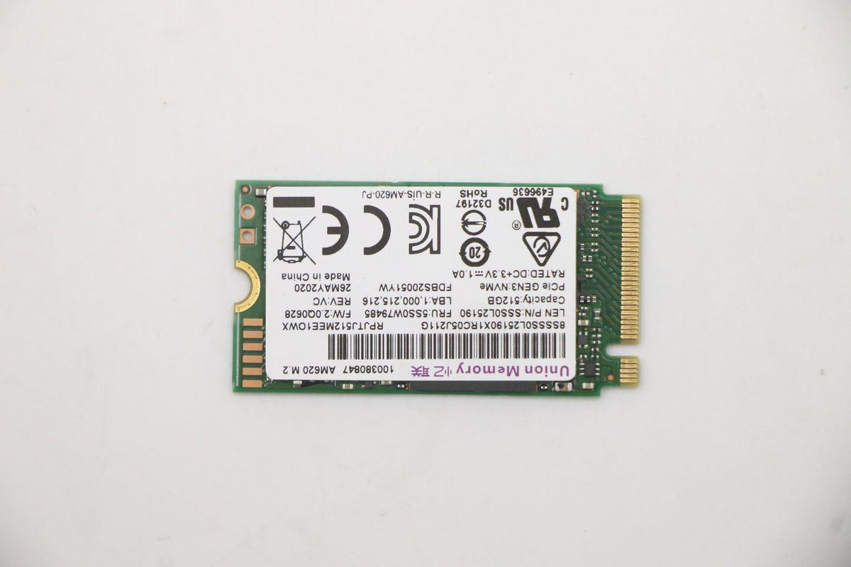 Lenovo M.2 2242 512GB SSD PCIe3x4 UM STD (5SS0W79485) 512B