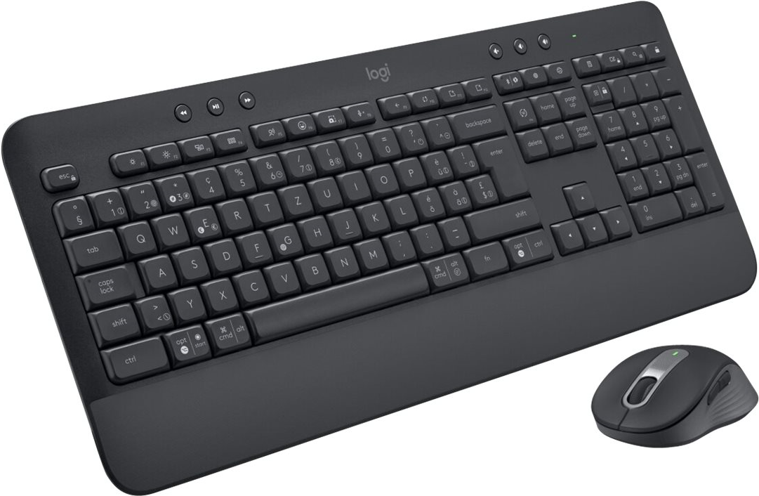 Logitech Signature MK650 for Business - Tastatur-und-Maus-Set - kabellos - 2.4 GHz, Bluetooth LE - QWERTZ - Schweiz - Graphite