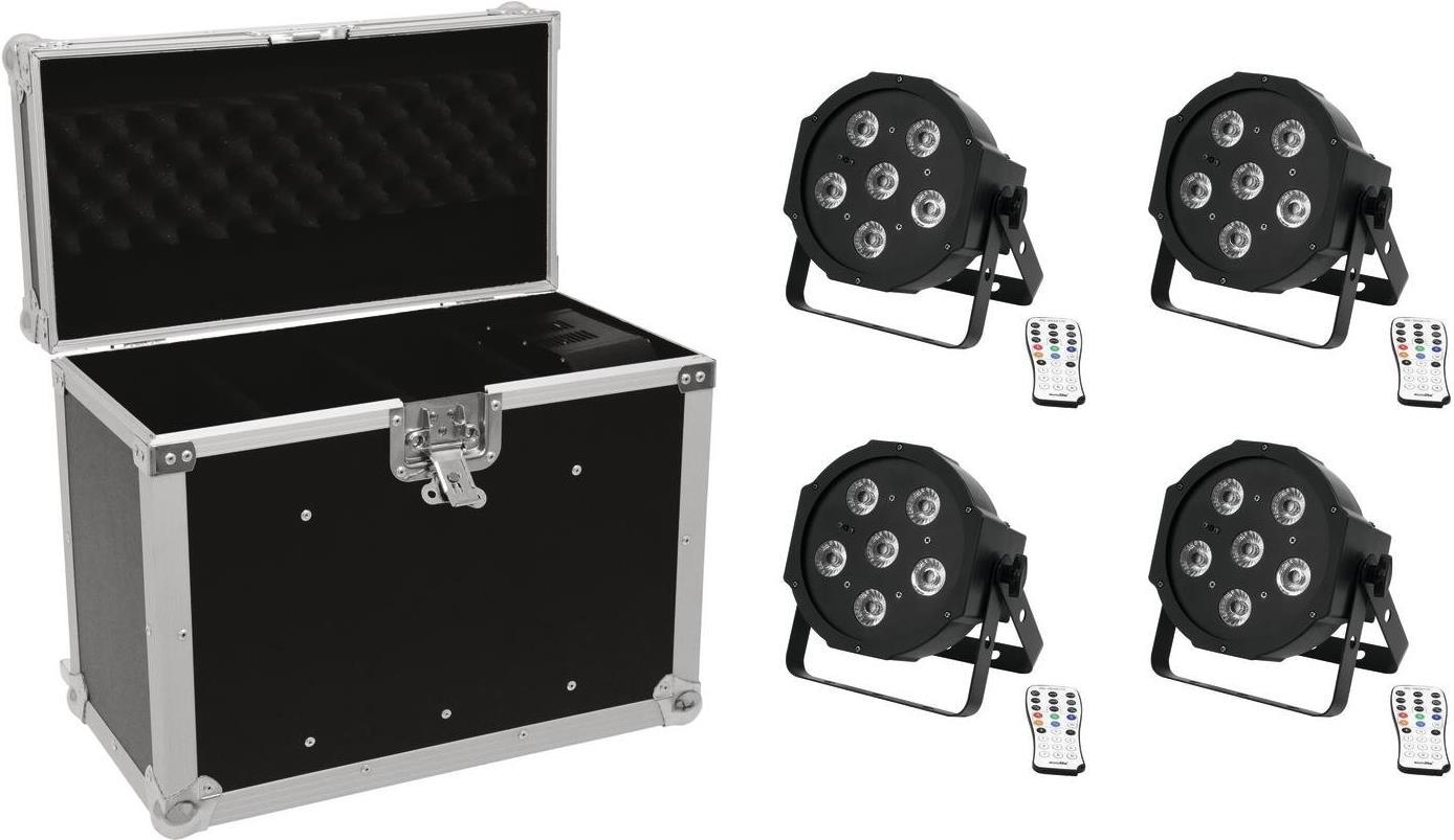 EUROLITE Set 4x LED SLS-603 + Case EC-SL4M Größe M (20000306)