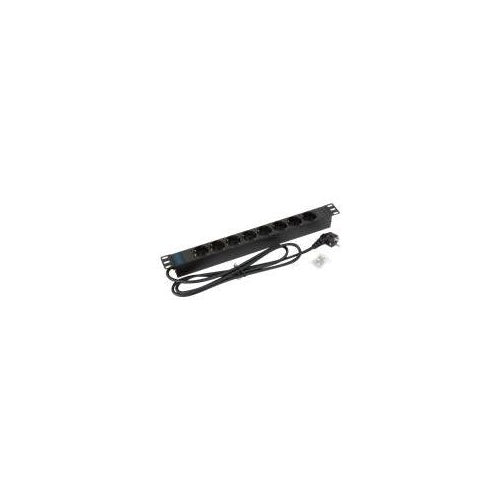 Triton RAB-PD-X02-A1 - Steckdosenleiste (Rack - einbaufähig) - Wechselstrom 230 V - Eingabe, Eingang DIN - Ausgangsbuchsen: 8 - 1U - 48,3 cm (19") - 2,0m - RAL 9005 (RAB-PD-X02-A1) afbeelding 1