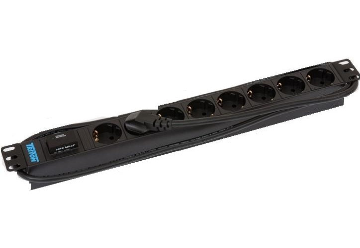 Triton RAB-PD-X08-A1 - Stromverteiler (Rack - einbaufähig) - Ausgangsbuchsen: 8 - 1U - 48,3 cm (19") - RAL 9005 (RAB-PD-X08-A1) afbeelding 1