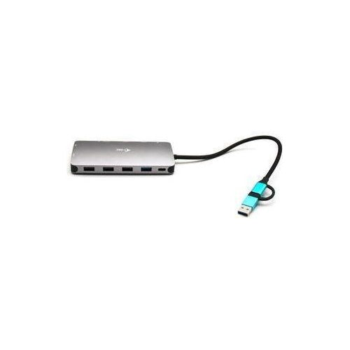 I-TEC USB-C Metal Nano Dock 2xHDMI 1xVGA 1xSD Kartenleser 1xmicroSD Kartenleser 1xGLAN 3xUSB 2.0 1xUSB 3.2 1xUSB-C3.2Data 1xUSB-C PD (CANANOTDOCKPD) afbeelding 1