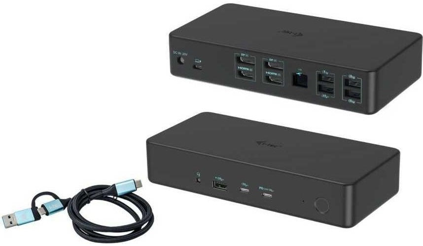 i-Tec - Dockingstation - für Notebook, Tablet - USB-C / Thunderbolt 3 / USB3.0 - 2 x DP, 2 x HDMI - 1GbE - 100 Watt - Europa (CADUAL4KDOCKPD2) afbeelding 1