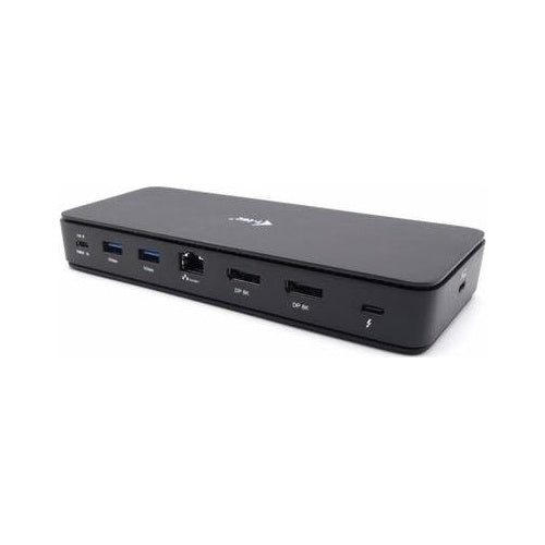 i-Tec - Dockingstation - USB-C / USB4 / Thunderbolt 3 / Thunderbolt 4 - Thunderbolt 4, 2 x DP - 1GbE, 2,5GbE - 140 Watt - Europa (TB4DUALDPDOCKPDPRO) afbeelding 1