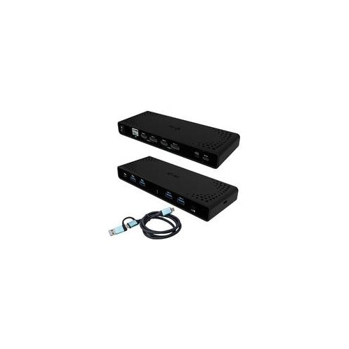 i-Tec - Dockingstation - USB-C / USB4 / Thunderbolt 3 / Thunderbolt 4 - 2 x HDMI, 2 x DP++ - 1GbE (CADUA4KDOCKPDB) afbeelding 1
