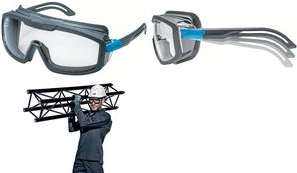uvex i-guard Safety Glasses - Clear Lens - Anthracite/Blue Frame - 1 Piece (9143266)