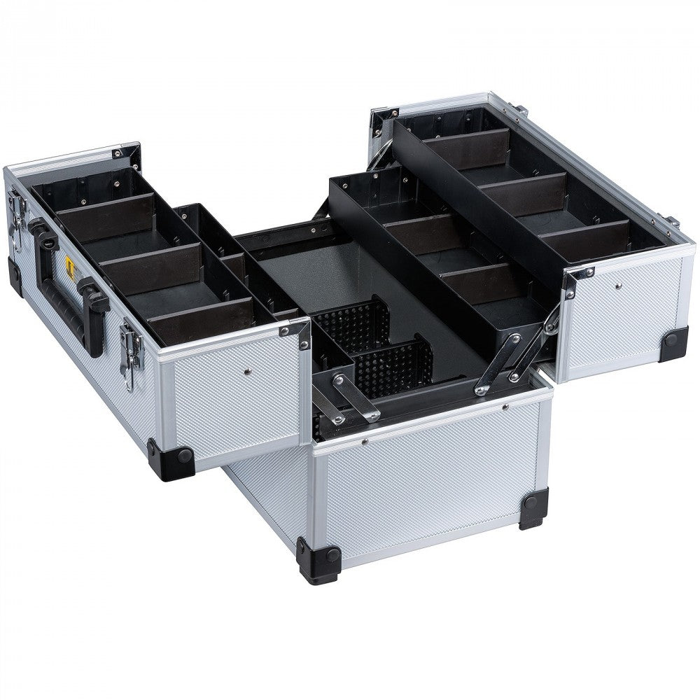 allit AluPlus Tool case >L< 36C, silver, empty, aluminum frame with L-profile, with cantilever, storage tray - 1 piece (425300)