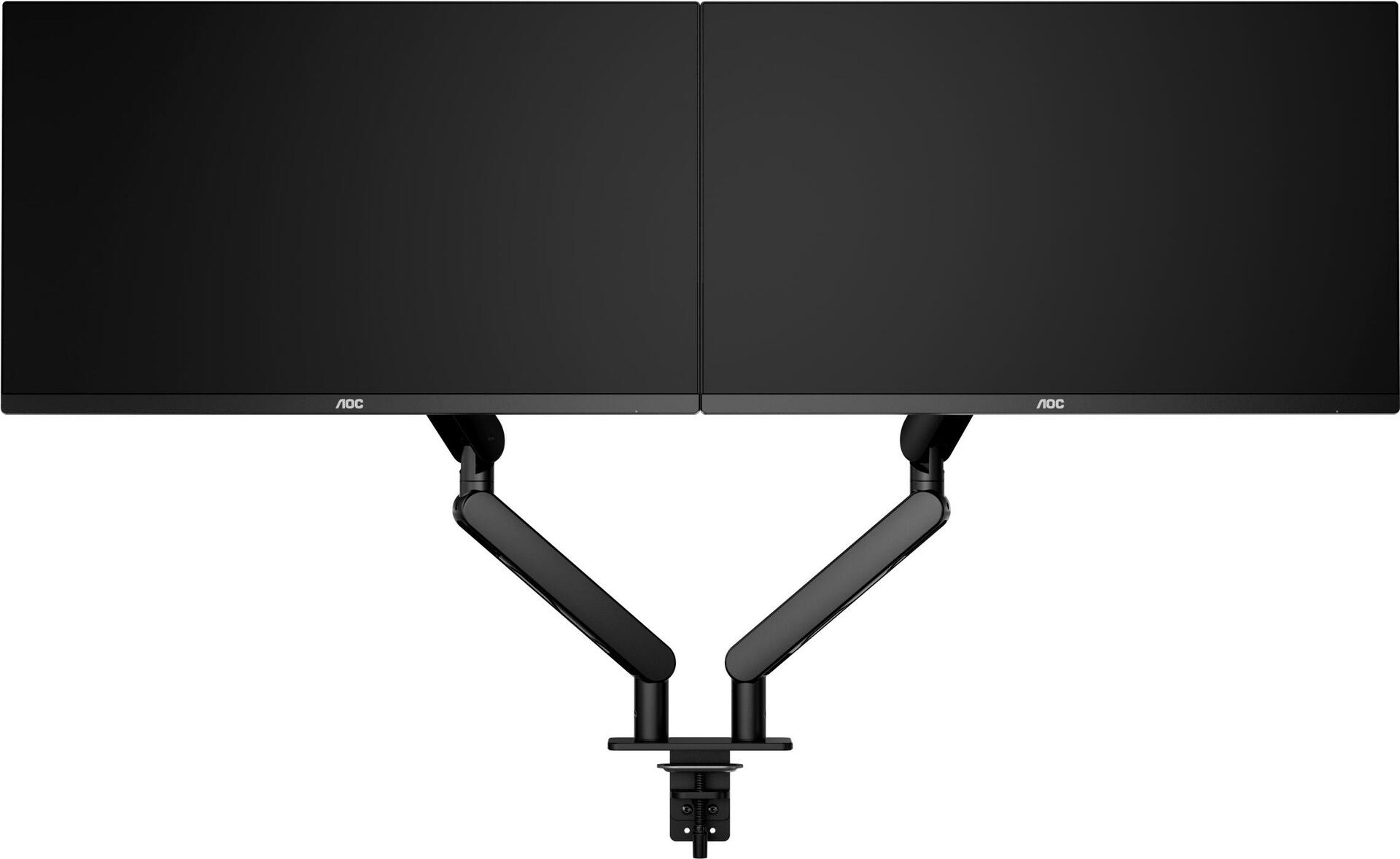 AOC AM420B Mounting Kit for 2 LCD/Plasma Consoles, Clamp, Tabletop Mounting Hole, Monitor Arm, Gas Spring, Black (AM420B)
