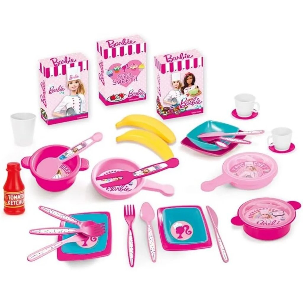 Dolu Play Kitchen with Sound Pink - Barbie - Dimensions: 100 x 145 x 65 cm