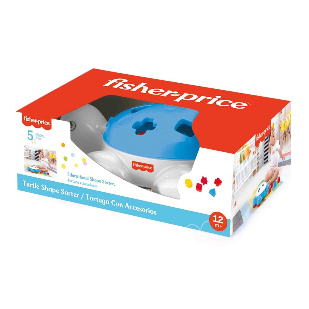 Dolu Shape Sorter Turtle - Fisher Price - 5 Colored Shapes