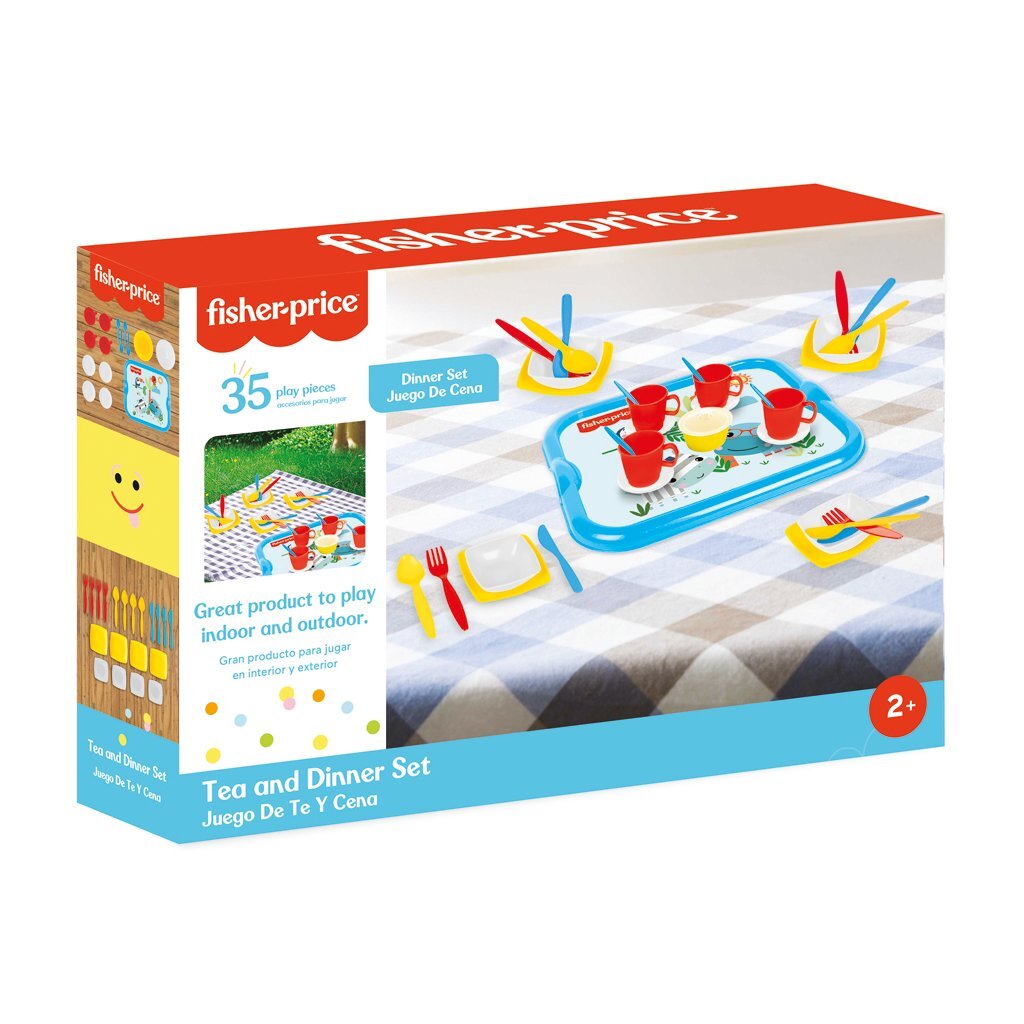 Dolu Dinnerware Playset - Fisher Price - 4 Cups, Plates, and Cutlery