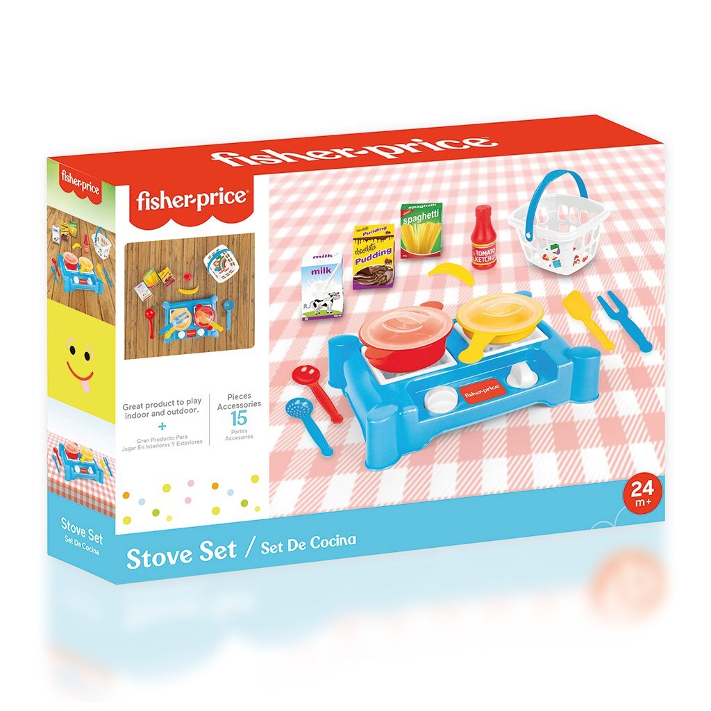 Dolu Fisher Price Stove Playset 15 Pieces for Kids