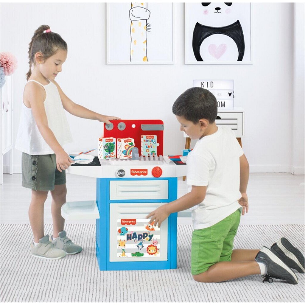 Dolu Fisher Price Kitchen Playset with Sound and 21 Accessories