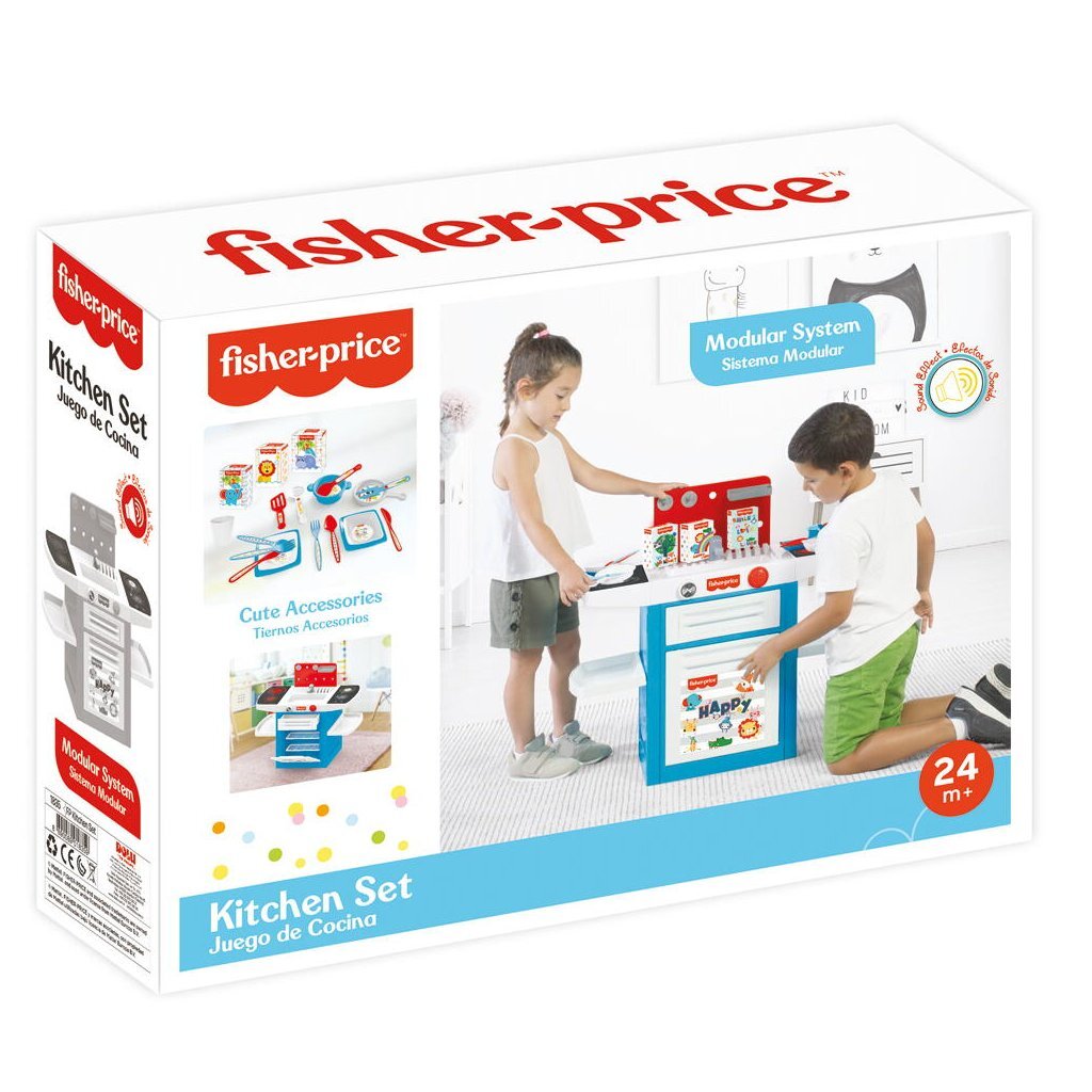 Dolu Fisher Price Kitchen Playset with Sound and 21 Accessories