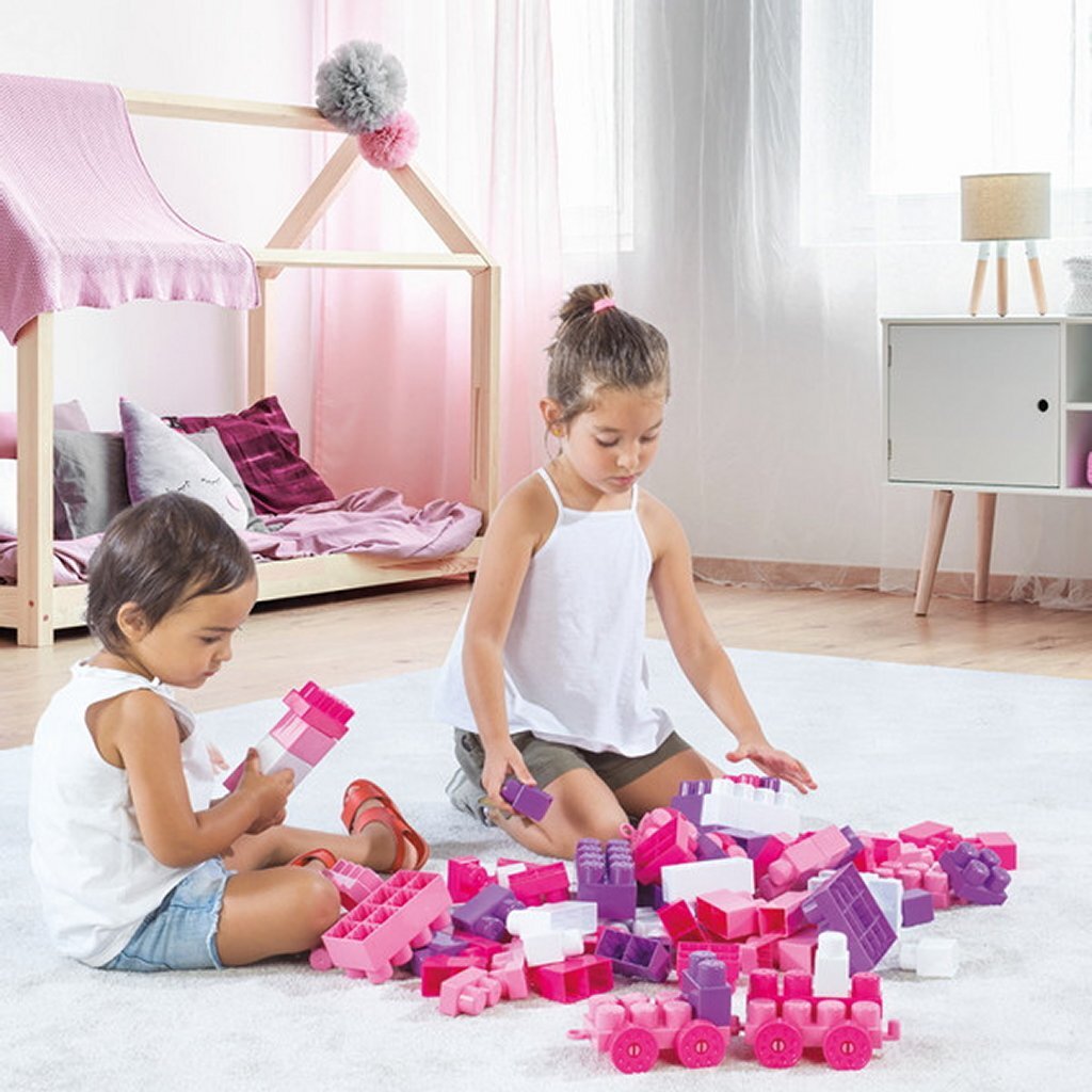 Dolu Unicorn JumBlocks Train with 20 Blocks Pink - Kids Building Toy