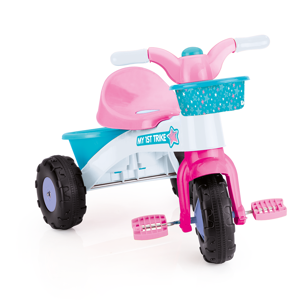 Dolu My First Trike Pink/White/Blue Tricycle for Toddlers