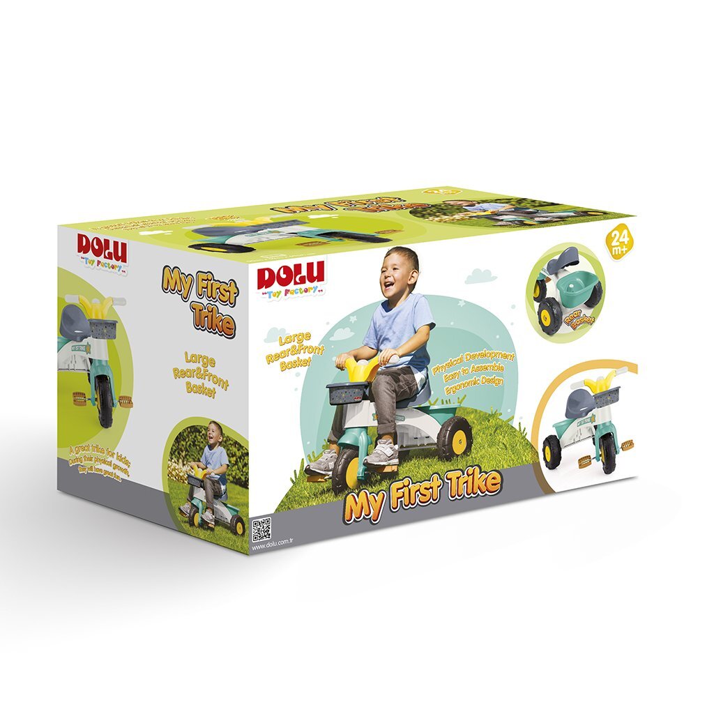 Dolu Tricycle Green/Yellow/White/Gray 70x47x70cm