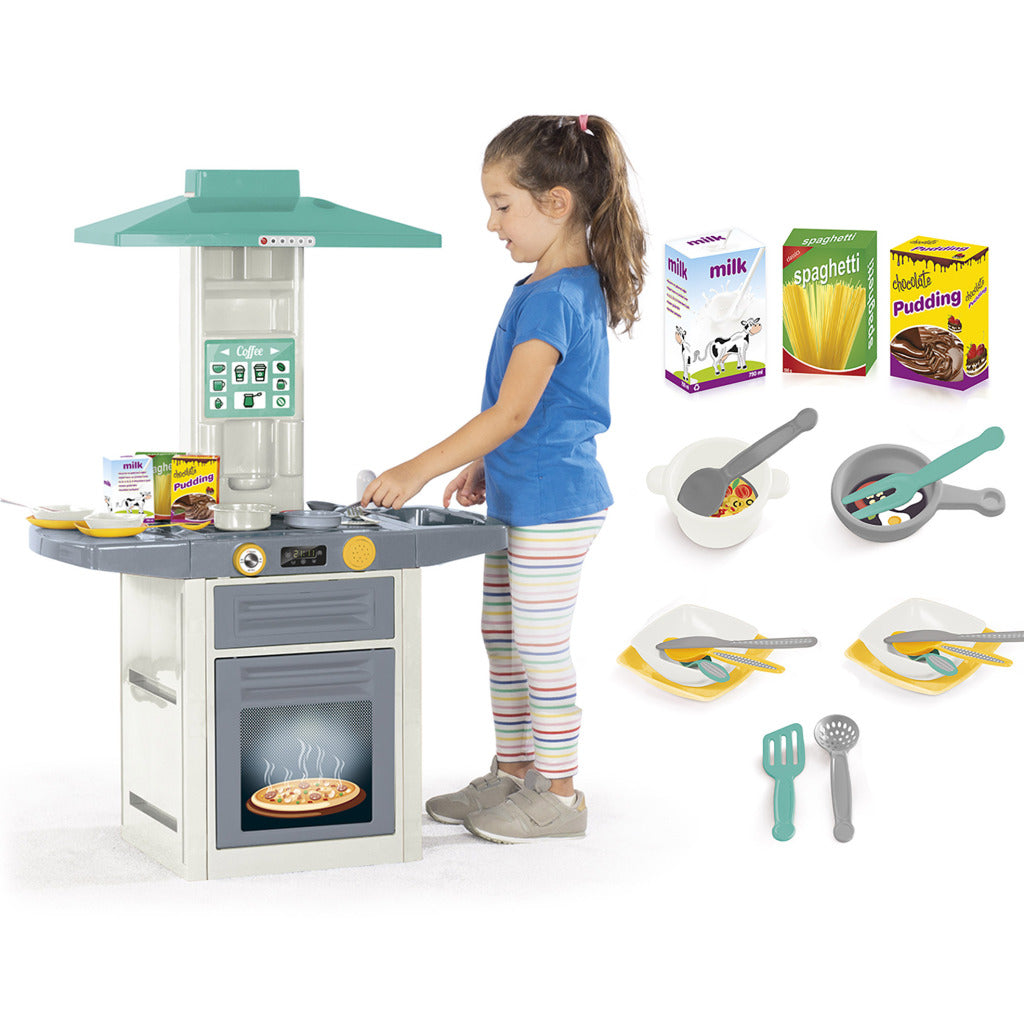 Dolu Chef Kitchen Set with 20 Accessories and Sounds Grey