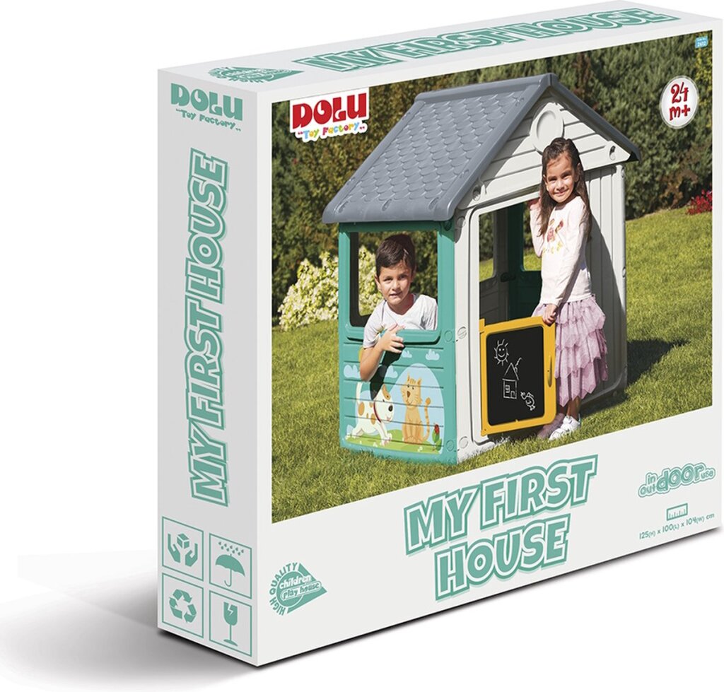 Dolu Playhouse with Chalkboard for Indoor and Outdoor Use