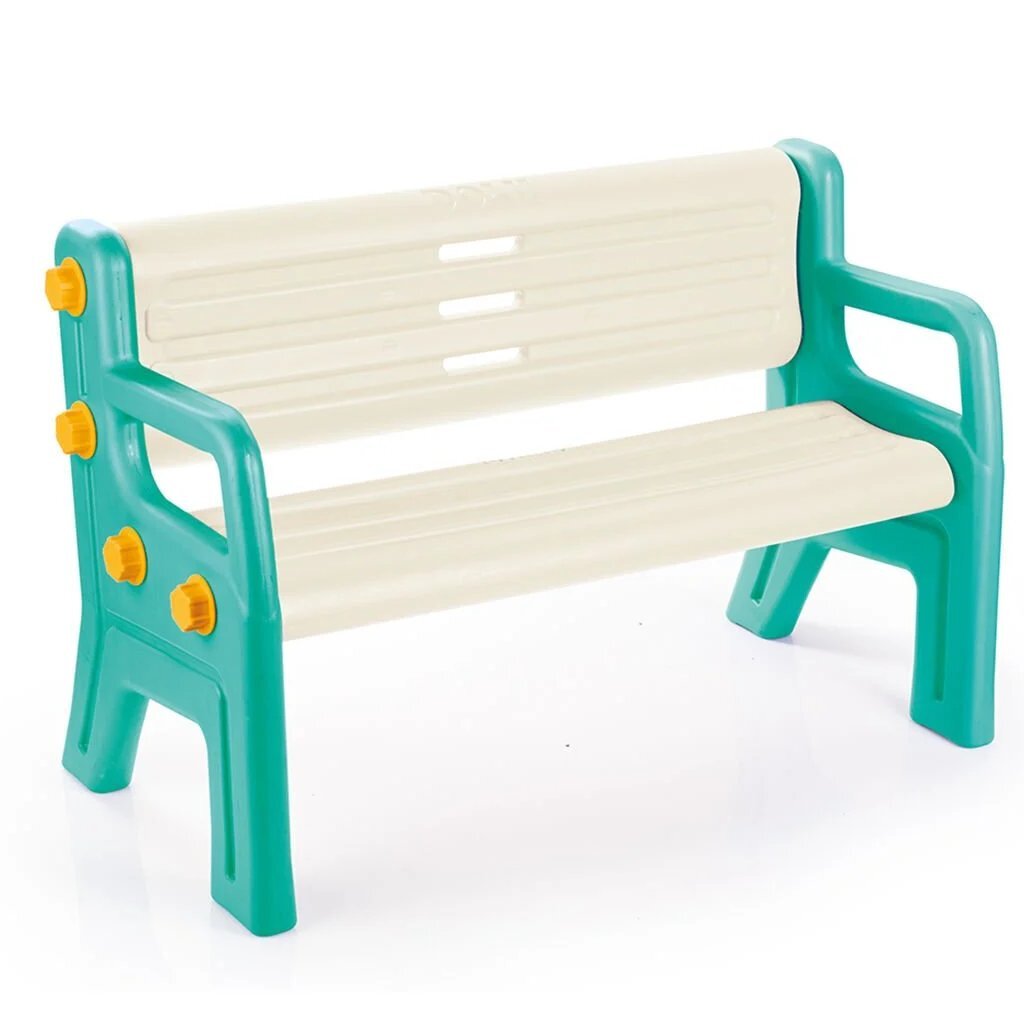 Dolu Bank 109.5x50x67 cm Groen/Wit/Geel