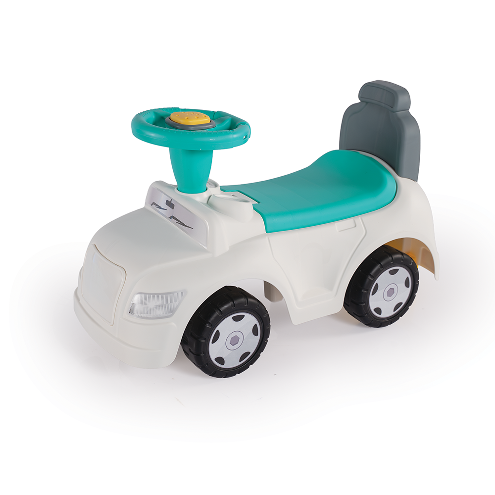 Dolu Step Car 2-in-1 Ride-on Car & Push Walker White/Blue