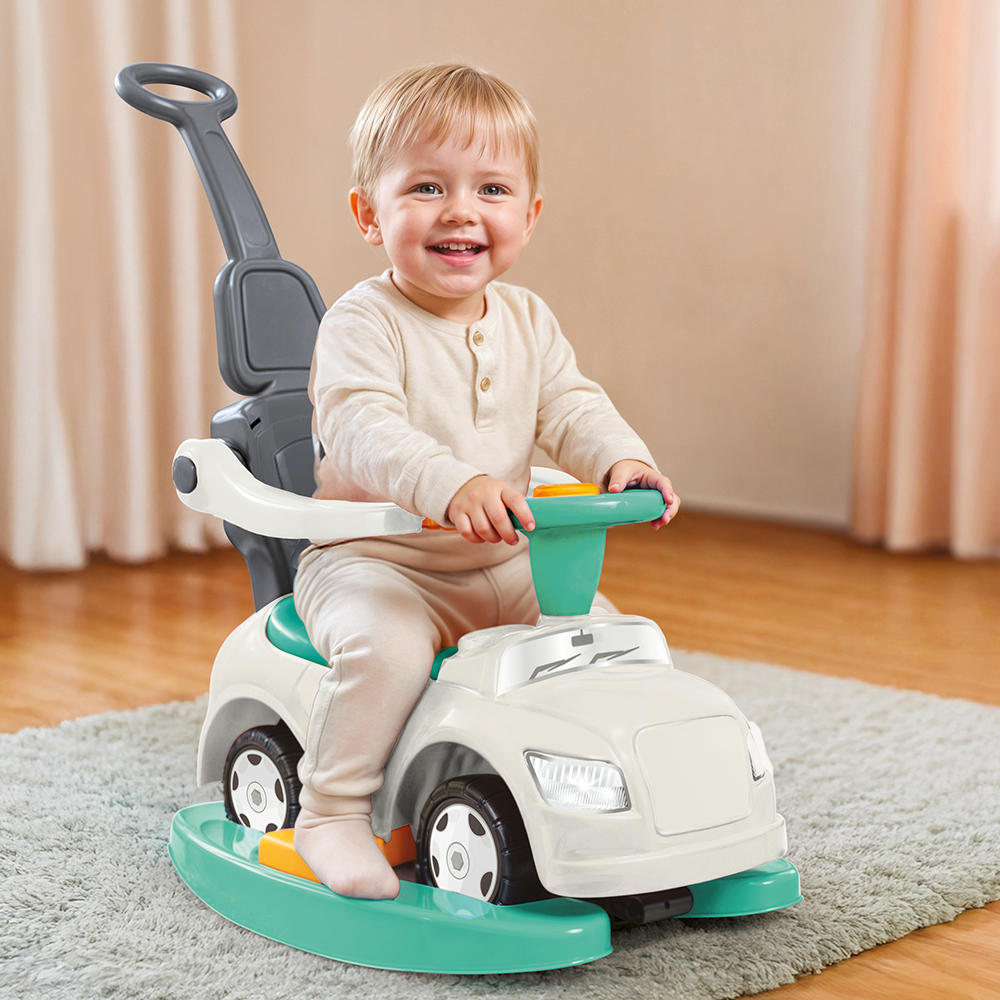 Dolu Step Car 4-in-1 Grow-Along Ride-On Car with Rocking Seat