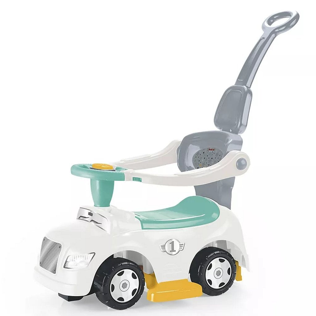 Dolu 3-in-1 Ride-on Car with Handle + Horn White/Blue/Gray/Yellow