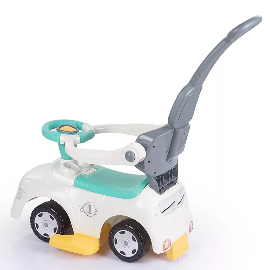 Dolu 3-in-1 Ride-on Car with Handle + Horn White/Blue/Gray/Yellow