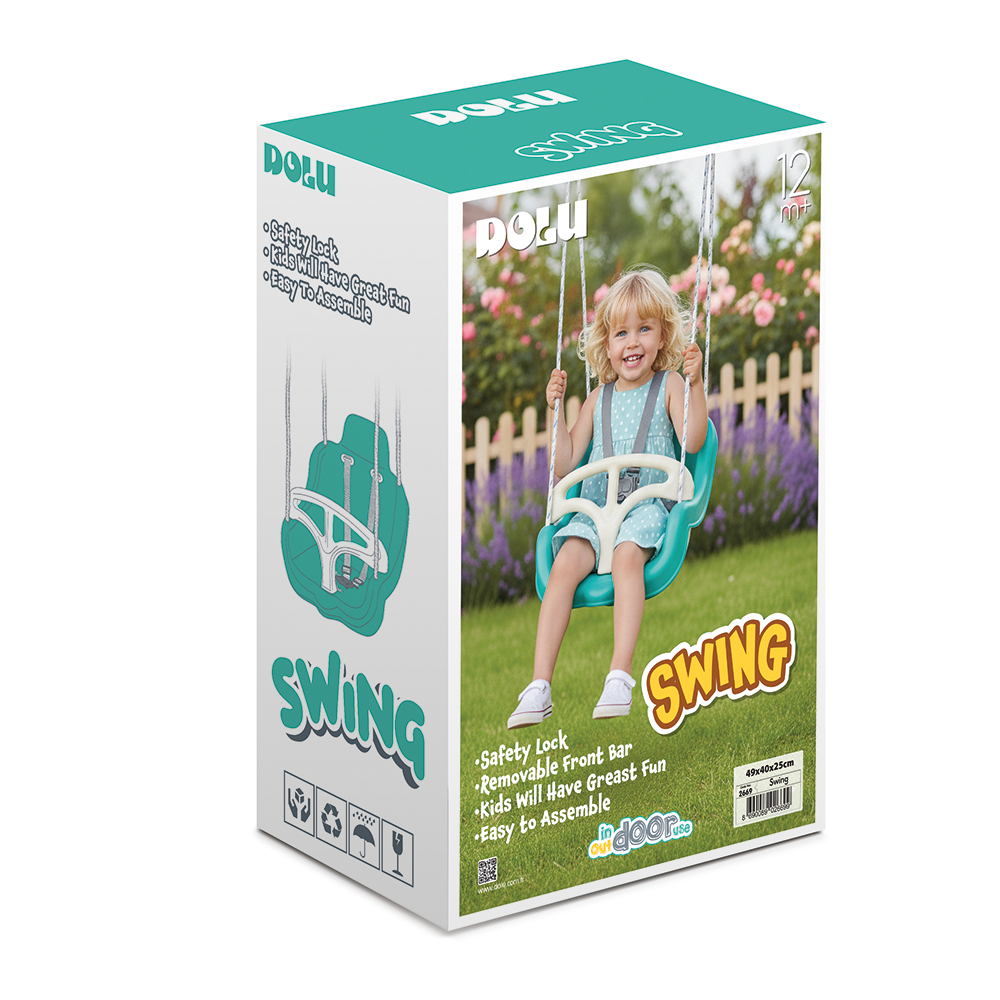 Dolu Rocking Chair Blue/White - Suitable from 12 Months