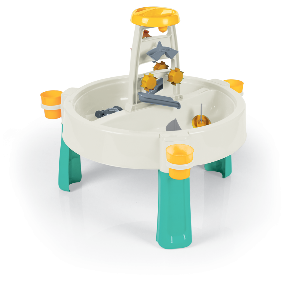 Dolu 2-in-1 Water Table & Sand Table White/Blue/Yellow - Suitable from 2 Years
