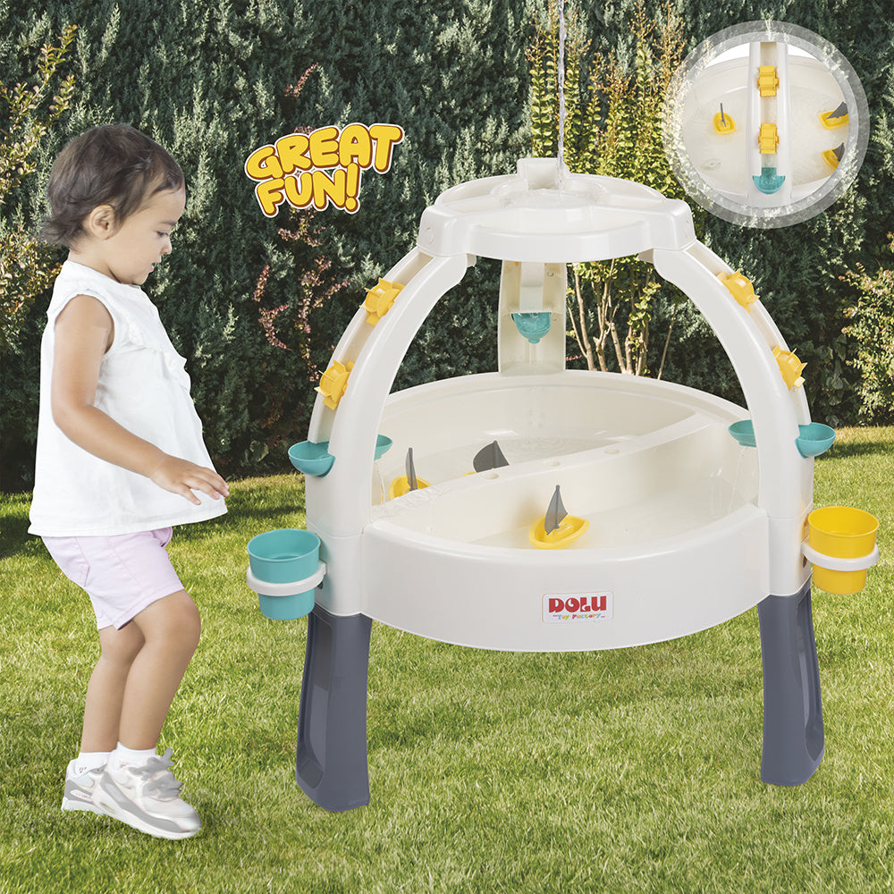 Dolu Fountain Sand/Water Table with Accessories White/Grey - Suitable from 24 Months