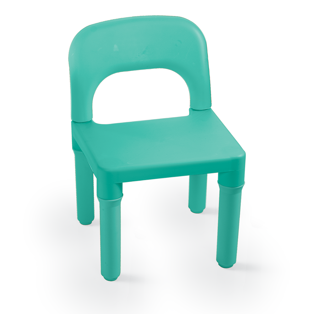 Dolu Children's Table with 2 Chairs Turquoise/Yellow - Suitable from 2 Years