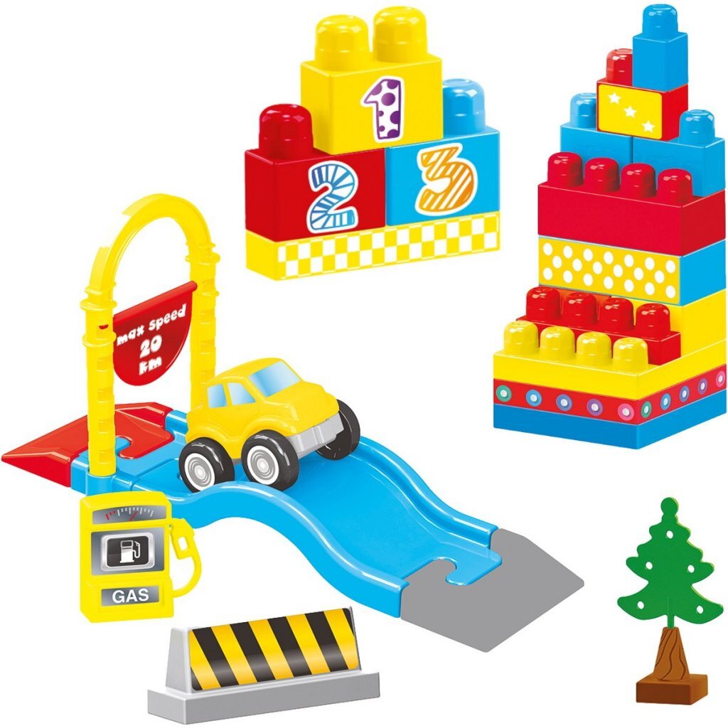 Dolu Blocks Road Track Playset 50-Piece Set for Children