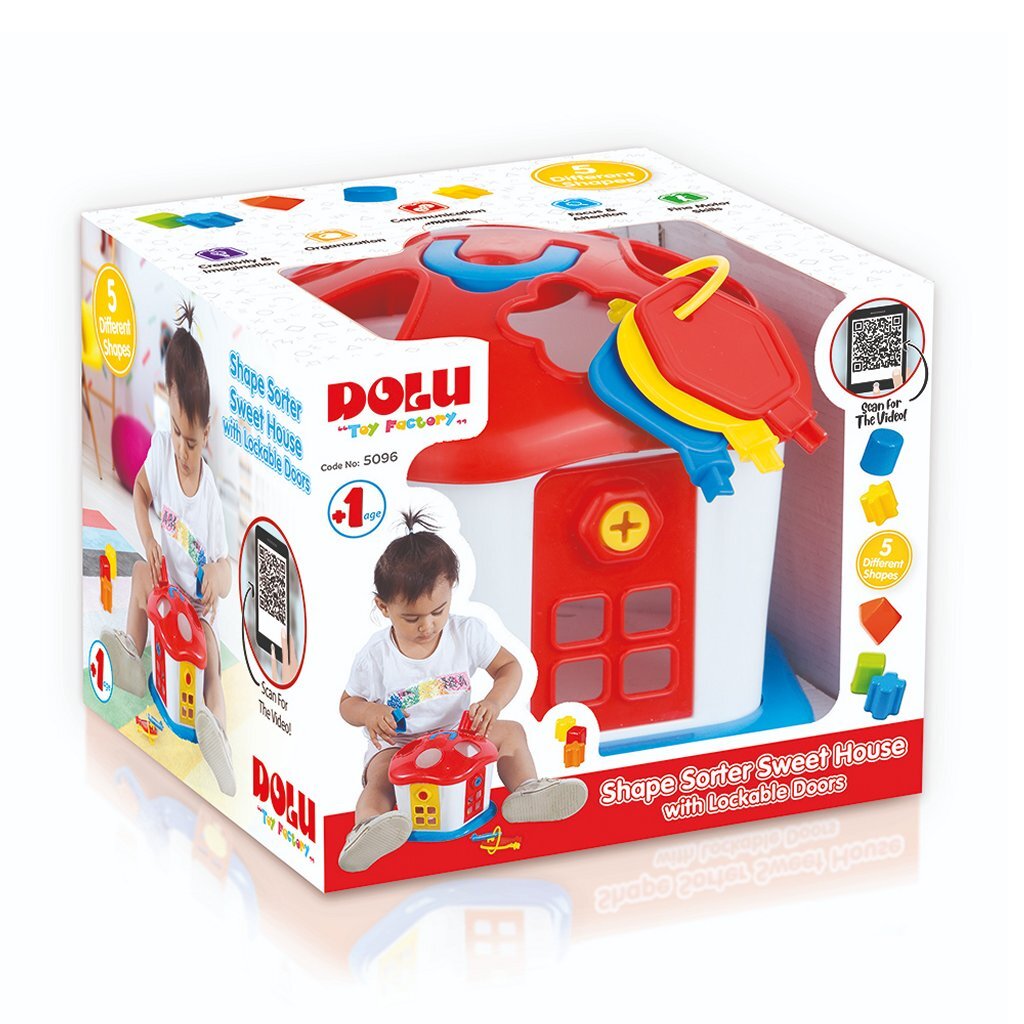 Dolu Shape Sorter House with 5 Shapes 12 Months+