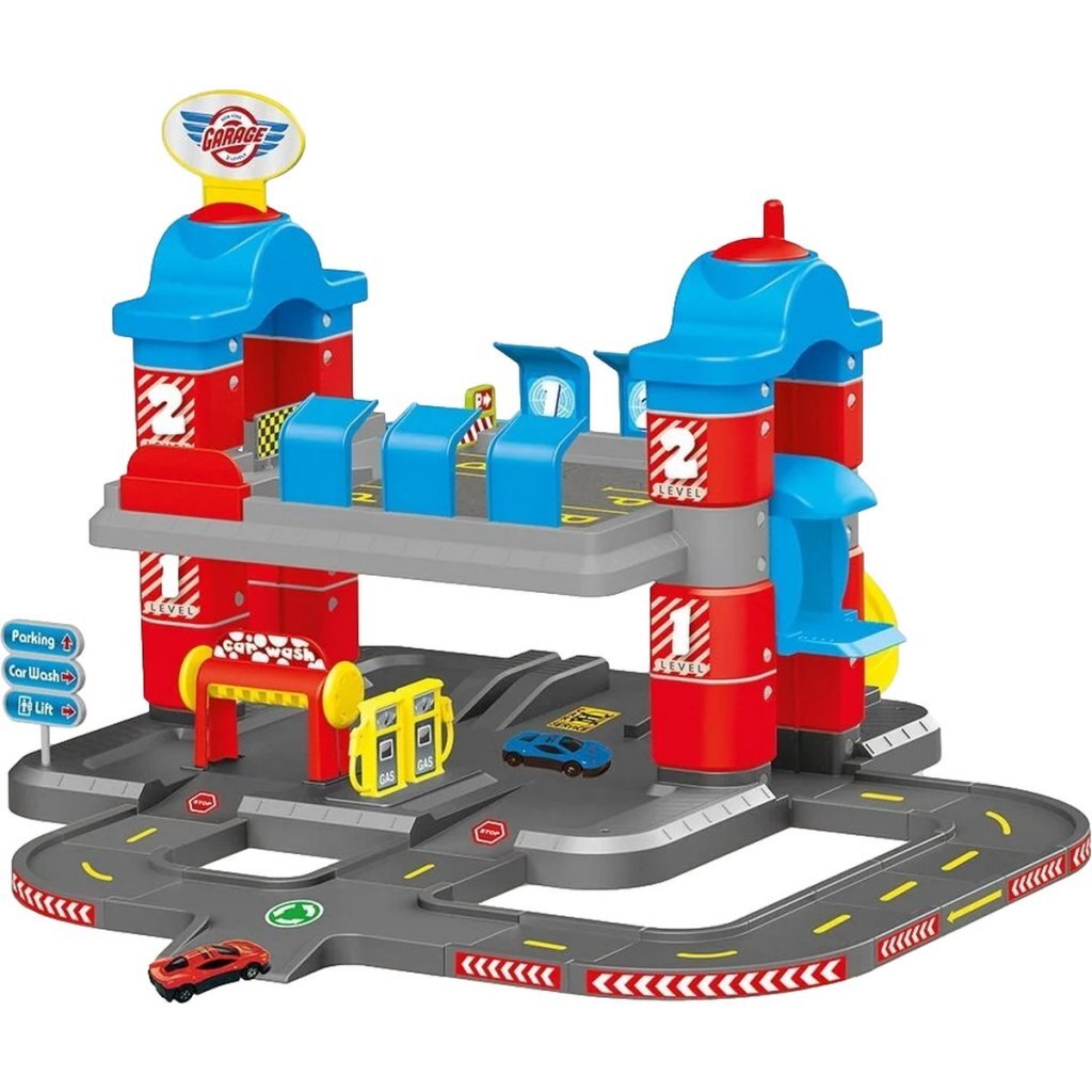 Dolu Double Parking Garage Playset for Kids 3 Years+