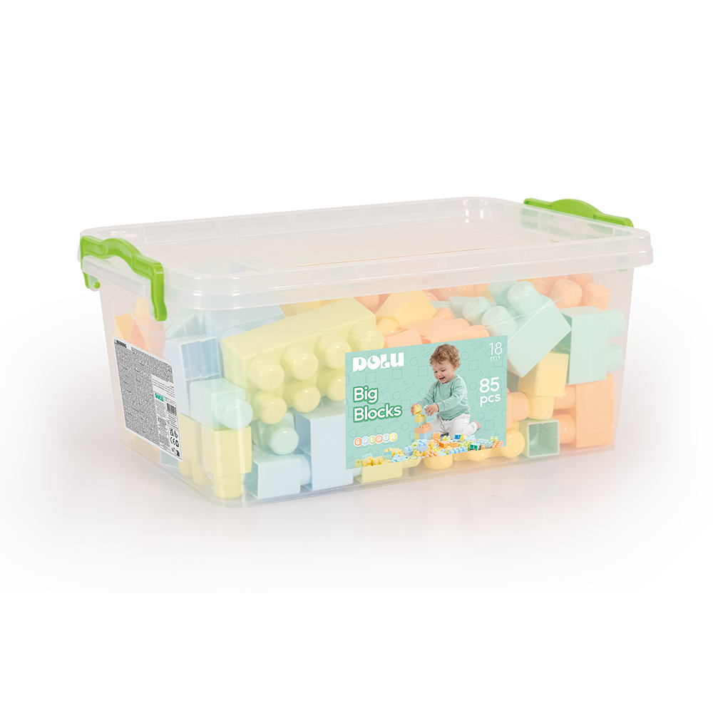 Dolu Large Building Blocks in Storage Box 85 Pieces for Kids 18 Months+
