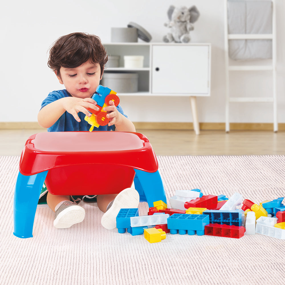 Dolu Activity Table with 30 Blocks for Kids 12 Months+
