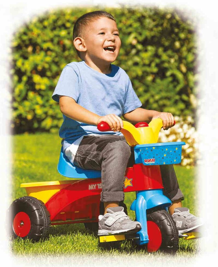 Dolu My First Tricycle - Suitable for Children from 2 Years - Red/Blue/Yellow