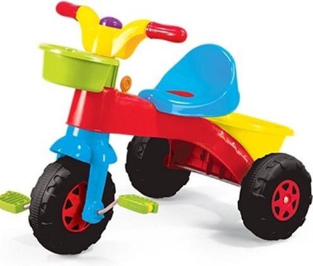Dolu My First Tricycle - Suitable for Children from 2 Years - Red/Blue/Yellow