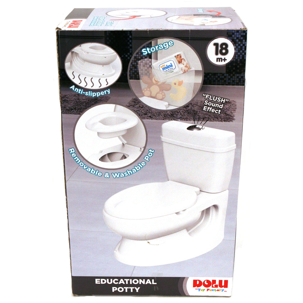 Dolu Educational Children's Toilet with Sound - Suitable for Children from 18 Months - White