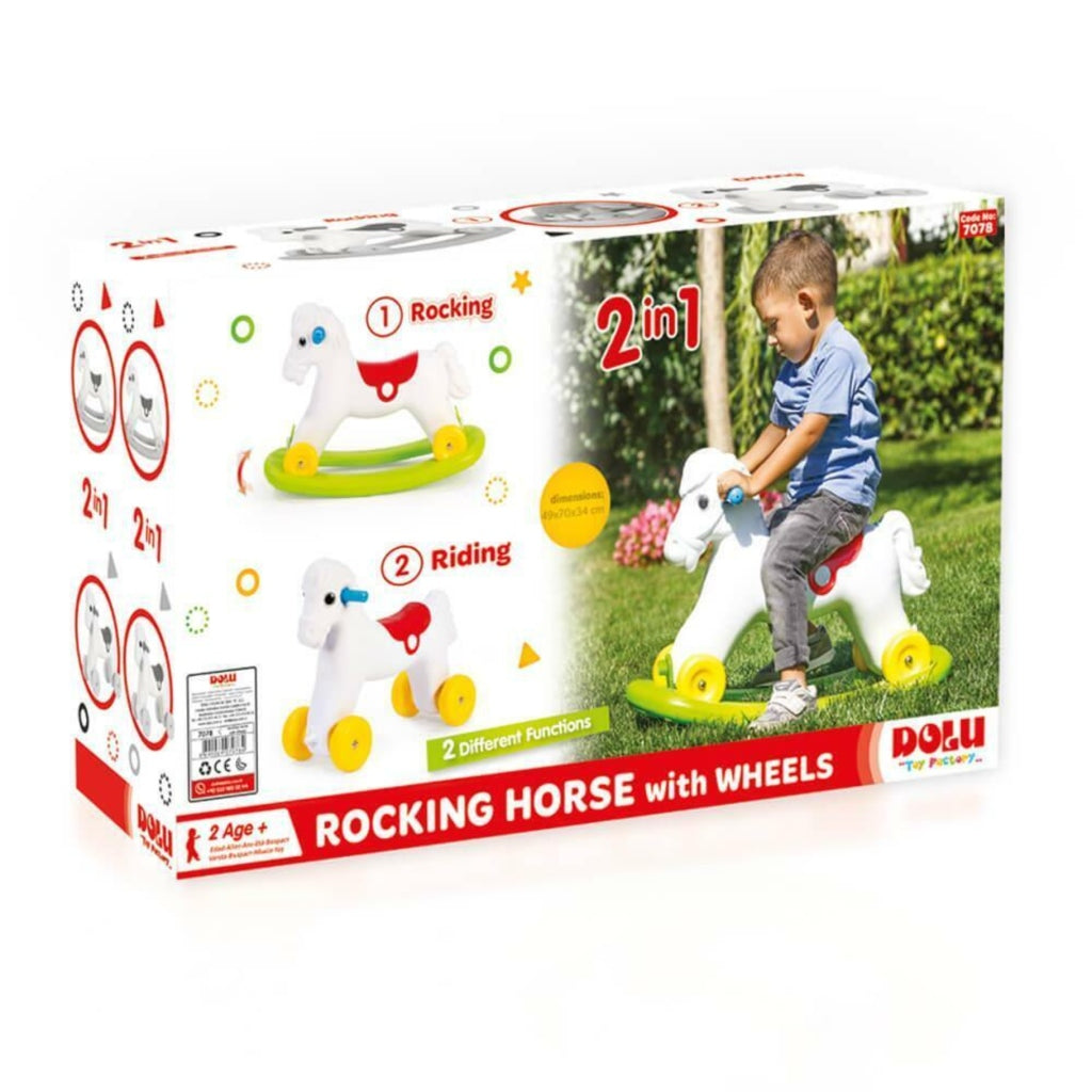 Dolu Wheeled Rocking Horse 2 in 1 - Suitable for Children from 2 Years