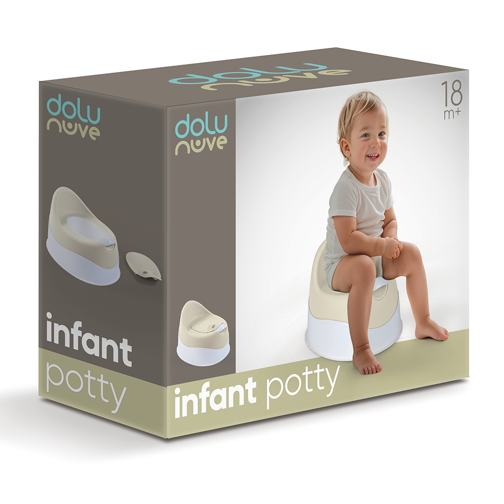 Dolu My First Toilet Training Potty Beige/Sand - For Toddlers 18 Months+