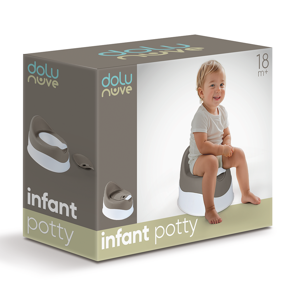 Dolu My First Toilet Training Potty Stone Gray - For Toddlers 18 Months+