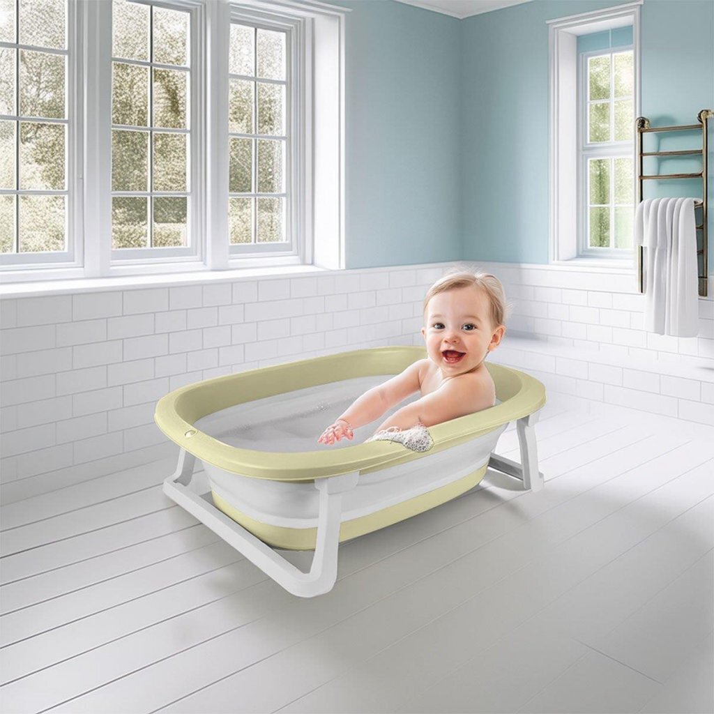 Dolu Baby Foldable Bath Pastel Green/White 75.5x46.5x20.5 cm