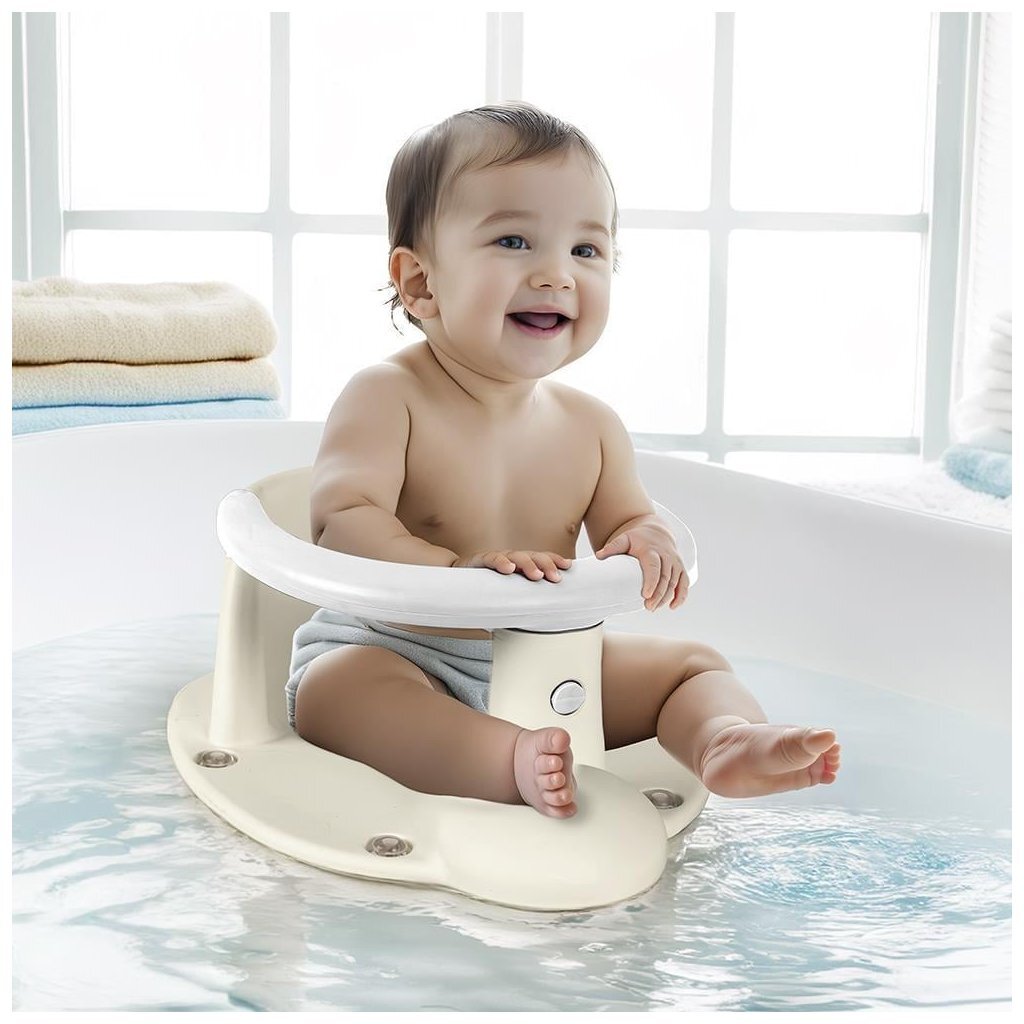 Dolu Baby Bath Seat Beige/White